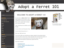 Tablet Screenshot of adopt-a-ferret-101.com